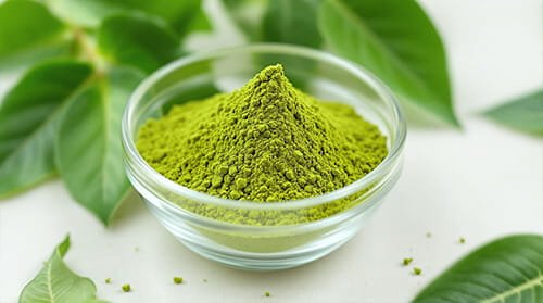 Powdered mineral supplement ingredient in a bowl
