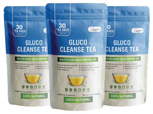 Gluco Cleanse Tea multi-pouch bundle available on the official site